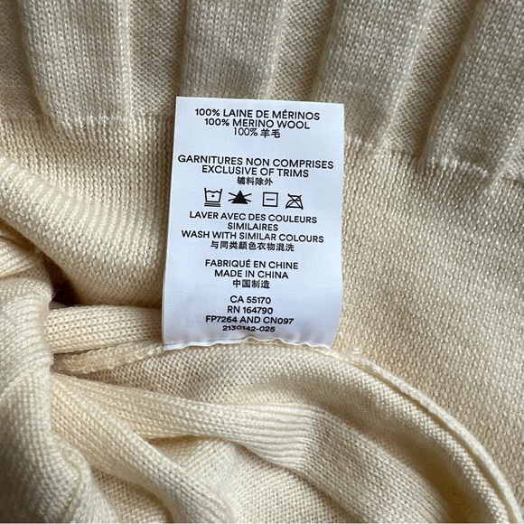 Frank and Oak 70s Polo Sweater 100% Merino Wool size large - Picture 5 of 5